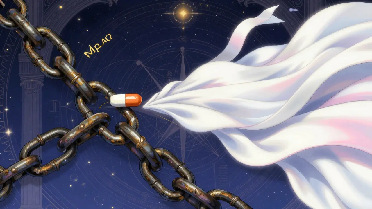 Contrast between heavy chains and light ribbons representing cost