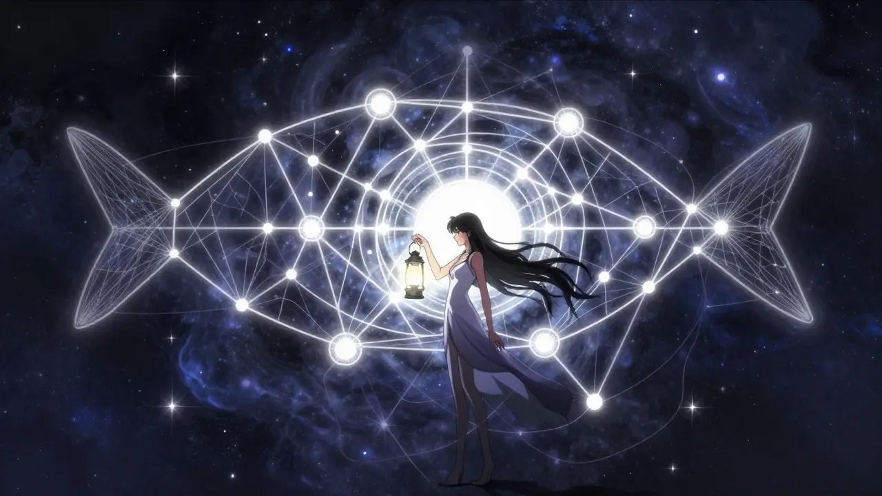 Manga style illustration of a figure analyzing a complex web of root causes